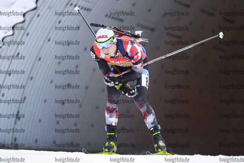05.03.2020, xsoex, Biathlon IBU Weltcup NoveMesto na Morave, Staffel Herren, v.l. Felix Leitner (Austria) in Aktion / in action competes