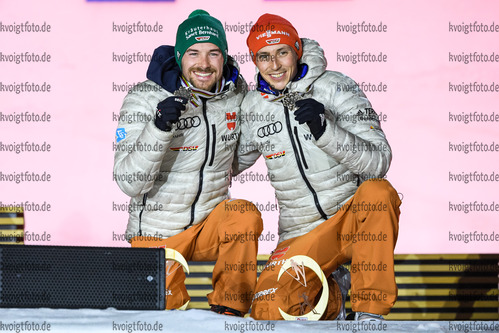 06.03.2021, xkvx, Nordic World Championships Oberstdorf, v.l.  Fabian Riessle of Germany, Eric Frenzel of Germany /
