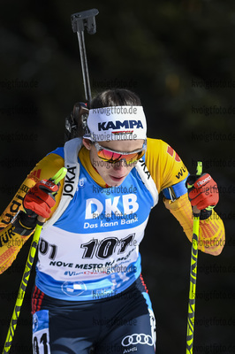 06.03.2020, xsoex, Biathlon IBU Weltcup NoveMesto na Morave, Sprint Damen, v.l. Vanessa Voigt (Germany) in Aktion / in action competes