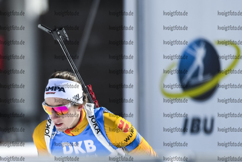 06.03.2020, xsoex, Biathlon IBU Weltcup NoveMesto na Morave, Sprint Damen, v.l. Vanessa Voigt (Germany) in Aktion / in action competes
