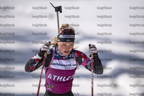 09.03.2020, xkvx, Biathlon IBU Cup Obertilliach, Training Herren und Damen, v.l. Anna Gandler (Austria)  / 