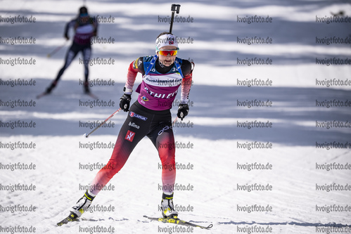 09.03.2020, xkvx, Biathlon IBU Cup Obertilliach, Training Herren und Damen, v.l. Marthe Kraakstad Johansen (Norway)  / 