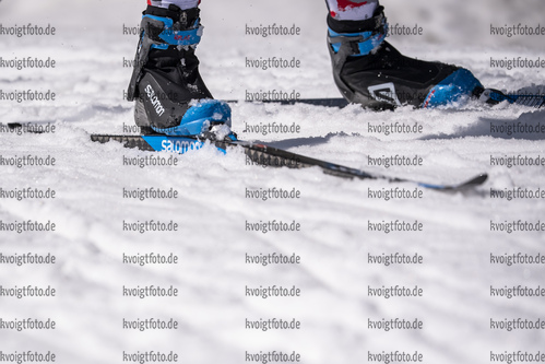 09.03.2020, xkvx, Biathlon IBU Cup Obertilliach, Training Herren und Damen, v.l. Salomon Schuhe / Ski  / 