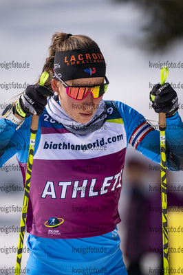 09.03.2020, xkvx, Biathlon IBU Cup Obertilliach, Training Herren und Damen, v.l. Caroline Colombo (France)  / 