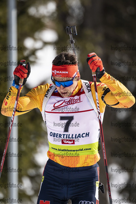 10.03.2020, xkvx, Biathlon IBU Cup Obertilliach, Einzel Herren, v.l. Philipp Nawrath (Germany)  / 