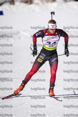 10.03.2020, xkvx, Biathlon IBU Cup Obertilliach, Einzel Herren, v.l. Sivert Guttorm Bakken (Norway)  / 