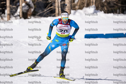 10.03.2020, xkvx, Biathlon IBU Cup Obertilliach, Einzel Herren, v.l. Hugo Rivail (France)  / 