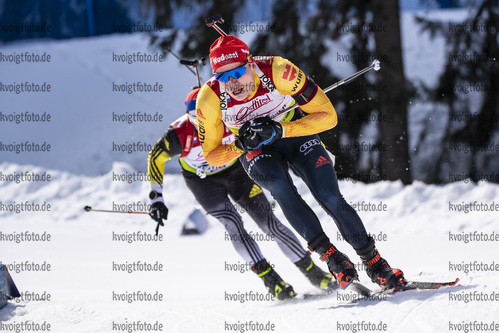 10.03.2020, xkvx, Biathlon IBU Cup Obertilliach, Einzel Herren, v.l. Lucas Fratzscher (Germany)  / 