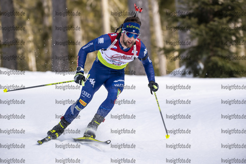 10.03.2020, xkvx, Biathlon IBU Cup Obertilliach, Einzel Herren, v.l. Patrick Braunhofer (Italy)  / 