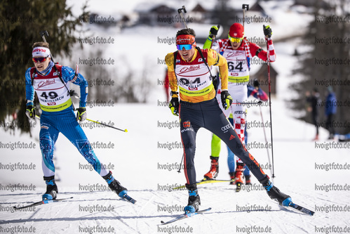 10.03.2020, xkvx, Biathlon IBU Cup Obertilliach, Einzel Herren, v.l. Philipp Lipowitz (Germany)  / 