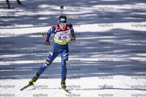 10.03.2020, xkvx, Biathlon IBU Cup Obertilliach, Einzel Herren, v.l. David Zingerle (Italy)  / 