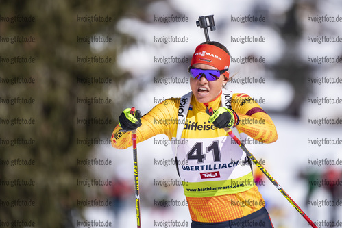 10.03.2020, xkvx, Biathlon IBU Cup Obertilliach, Einzel Damen, v.l. Lisa Maria Spark (Germany)  / 