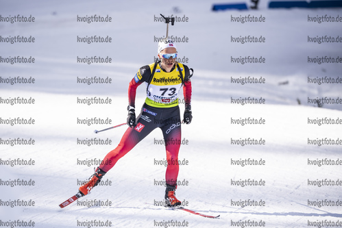 10.03.2020, xkvx, Biathlon IBU Cup Obertilliach, Einzel Damen, v.l. Juni Arnekleiv (Norway)  / 