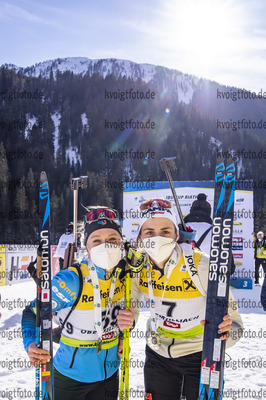 10.03.2020, xkvx, Biathlon IBU Cup Obertilliach, Einzel Damen, v.l. Sophie Chauveau (France) und Vanessa Voigt (Germany)  / 