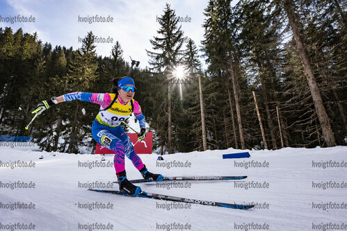 10.03.2020, xkvx, Biathlon IBU Cup Obertilliach, Einzel Damen, v.l. Alina Kudisova (Russia)  / 