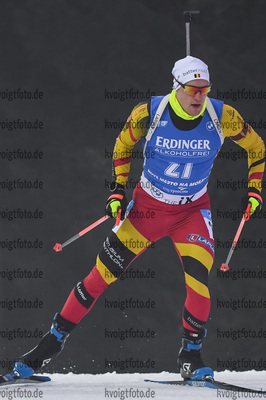 11.03.2020, xsoex, Biathlon IBU Weltcup NoveMesto na Morave, Sprint Herren, v.l. Thierry Langer (Belgium) in Aktion / in action competes
