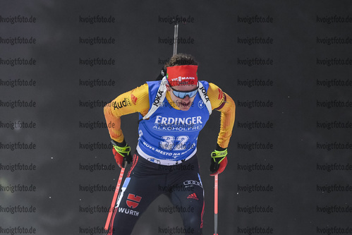 11.03.2020, xsoex, Biathlon IBU Weltcup NoveMesto na Morave, Sprint Herren, v.l. Benedikt Doll (Germany) in Aktion / in action competes