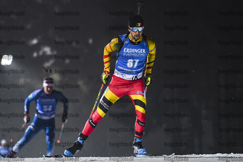 11.03.2020, xsoex, Biathlon IBU Weltcup NoveMesto na Morave, Sprint Herren, v.l. Cesar Beauvais (Belgium) in Aktion / in action competes