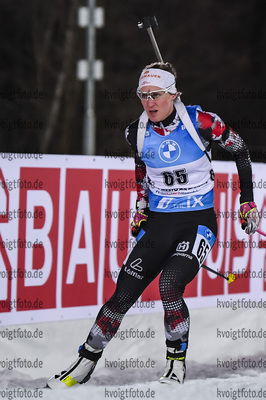 12.03.2020, xsoex, Biathlon IBU Weltcup NoveMesto na Morave, Sprint Damen, v.l. Katharina Innerhofer (Austria) in Aktion / in action competes
