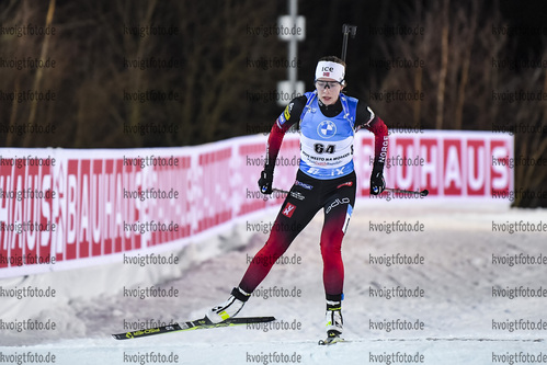 12.03.2020, xsoex, Biathlon IBU Weltcup NoveMesto na Morave, Sprint Damen, v.l. Ida Lien (Norway) in Aktion / in action competes