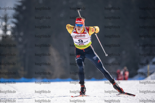 12.03.2020, xkvx, Biathlon IBU Cup Obertilliach, Sprint Herren, v.l. Lucas Fratzscher (Germany)  / 