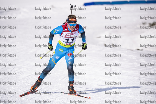 12.03.2020, xkvx, Biathlon IBU Cup Obertilliach, Sprint Herren, v.l. Martin Bourgeois Republique (France)  / 