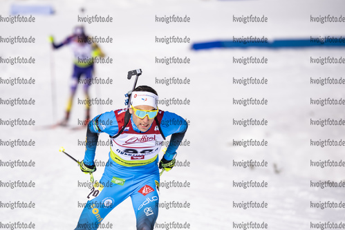12.03.2020, xkvx, Biathlon IBU Cup Obertilliach, Sprint Herren, v.l. Hugo Rivail (France)  / 
