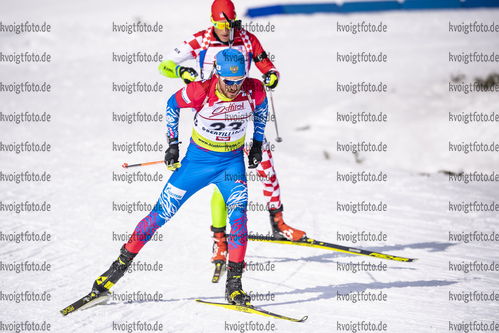 12.03.2020, xkvx, Biathlon IBU Cup Obertilliach, Sprint Herren, v.l. Anton Babikov (Russia)  / 