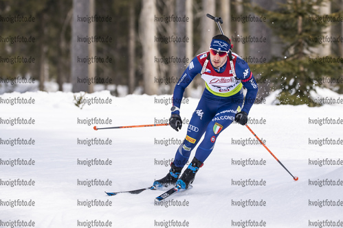12.03.2020, xkvx, Biathlon IBU Cup Obertilliach, Sprint Herren, v.l. Daniele Cappellari (Italy)  / 