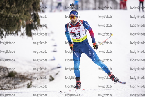 12.03.2020, xkvx, Biathlon IBU Cup Obertilliach, Sprint Herren, v.l. Serafin Wiestner (Switzerland)  / 