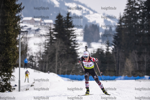 12.03.2020, xkvx, Biathlon IBU Cup Obertilliach, Sprint Herren, v.l. Sebastian Trixl (Austria)  / 