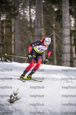 12.03.2020, xkvx, Biathlon IBU Cup Obertilliach, Sprint Herren, v.l. Sverre Dahlen Aspenes (Norway)  / 