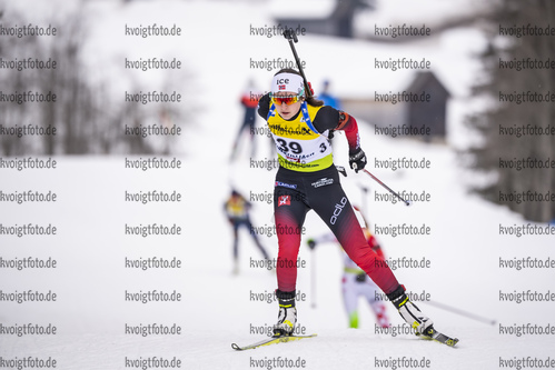 12.03.2020, xkvx, Biathlon IBU Cup Obertilliach, Sprint Damen, v.l. Marthe Krakstad Johansen (Norway)  / 