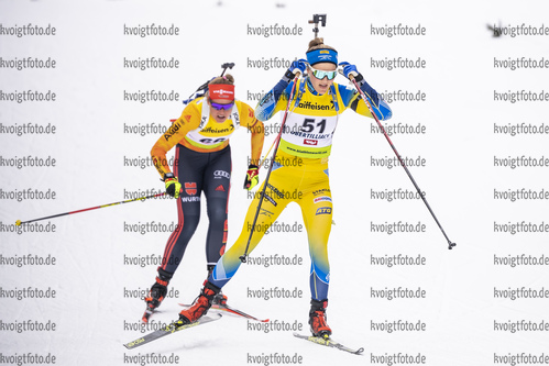 12.03.2020, xkvx, Biathlon IBU Cup Obertilliach, Sprint Damen, v.l. Stina Nilsson (Sweden)  / 