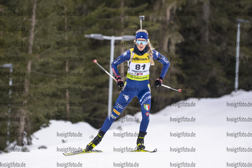 12.03.2020, xkvx, Biathlon IBU Cup Obertilliach, Sprint Damen, v.l. Hannah Auchentaller (Italy)  / 