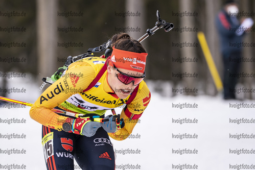 12.03.2020, xkvx, Biathlon IBU Cup Obertilliach, Sprint Damen, v.l. Mareike Braun (Germany)  / 
