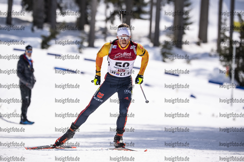 13.03.2020, xkvx, Biathlon IBU Cup Obertilliach, Sprint Herren, v.l. Justus Strelow (Germany)  / 