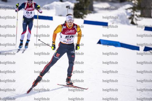 13.03.2020, xkvx, Biathlon IBU Cup Obertilliach, Sprint Herren, v.l. Justus Strelow (Germany)  / 