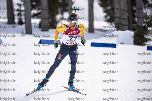 13.03.2020, xkvx, Biathlon IBU Cup Obertilliach, Sprint Herren, v.l. Dominic Schmuck (Germany)  / 