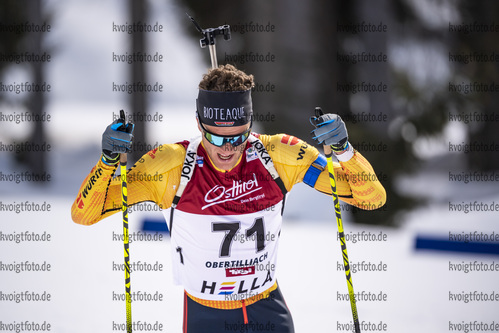13.03.2020, xkvx, Biathlon IBU Cup Obertilliach, Sprint Herren, v.l. Dominic Schmuck (Germany)  / 