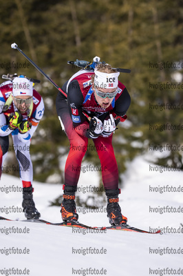 13.03.2020, xkvx, Biathlon IBU Cup Obertilliach, Sprint Herren, v.l. Aleksander Fjeld Andersen (Norway)  / 