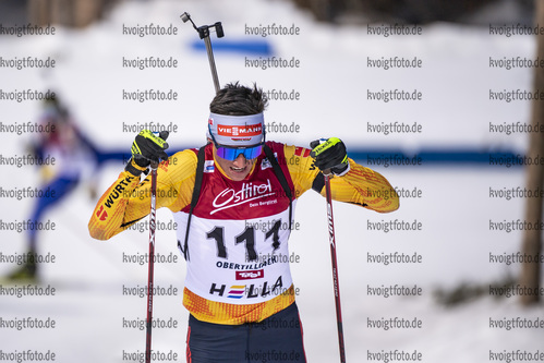 13.03.2020, xkvx, Biathlon IBU Cup Obertilliach, Sprint Herren, v.l. Philipp Lipowitz (Germany)  / 