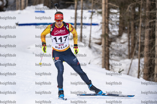 13.03.2020, xkvx, Biathlon IBU Cup Obertilliach, Sprint Herren, v.l. Simon Kaiser (Germany)  / 