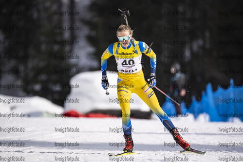 13.03.2020, xkvx, Biathlon IBU Cup Obertilliach, Sprint Damen, v.l. Stina Nilsson (Sweden)  / 