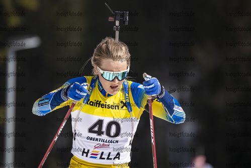 13.03.2020, xkvx, Biathlon IBU Cup Obertilliach, Sprint Damen, v.l. Stina Nilsson (Sweden)  / 
