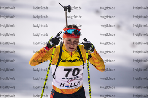 13.03.2020, xkvx, Biathlon IBU Cup Obertilliach, Sprint Damen, v.l. Luise Mueller (Germany)  / 