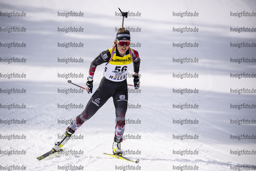 13.03.2020, xkvx, Biathlon IBU Cup Obertilliach, Sprint Damen, v.l. Anna Gandler (Austria)  / 