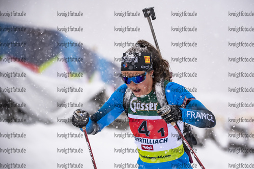 14.03.2020, xkvx, Biathlon IBU Cup Obertilliach, Mixed-Staffel, v.l. Camille Bened (France)  / 