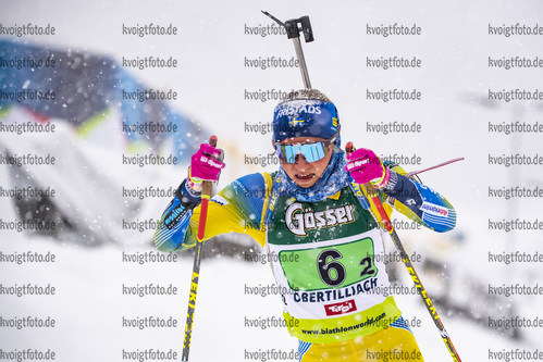 14.03.2020, xkvx, Biathlon IBU Cup Obertilliach, Mixed-Staffel, v.l. Tilda Johansson (Sweden)  / 