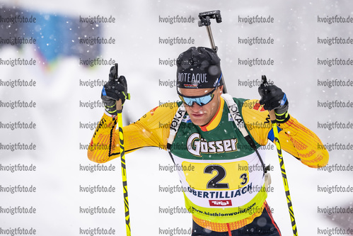 14.03.2020, xkvx, Biathlon IBU Cup Obertilliach, Mixed-Staffel, v.l. Dominic Schmuck (Germany)  / 